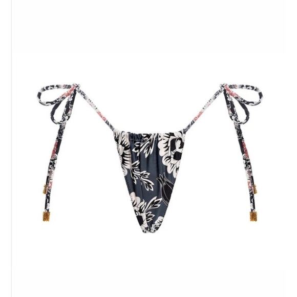Agua Bendita Alexi Bikini Bottom in Fera Floral Brown Size XL NWT - Picture 1 of 6